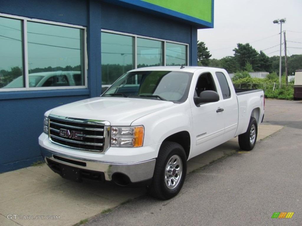 2012 Sierra 1500 SL Extended Cab 4x4 - Summit White / Dark Titanium photo #1