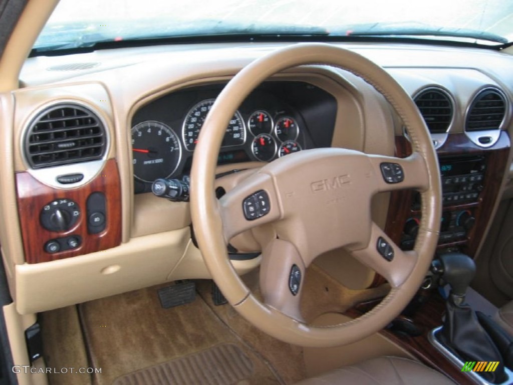 2003 GMC Envoy SLT 4x4 Light Oak Steering Wheel Photo #84918136