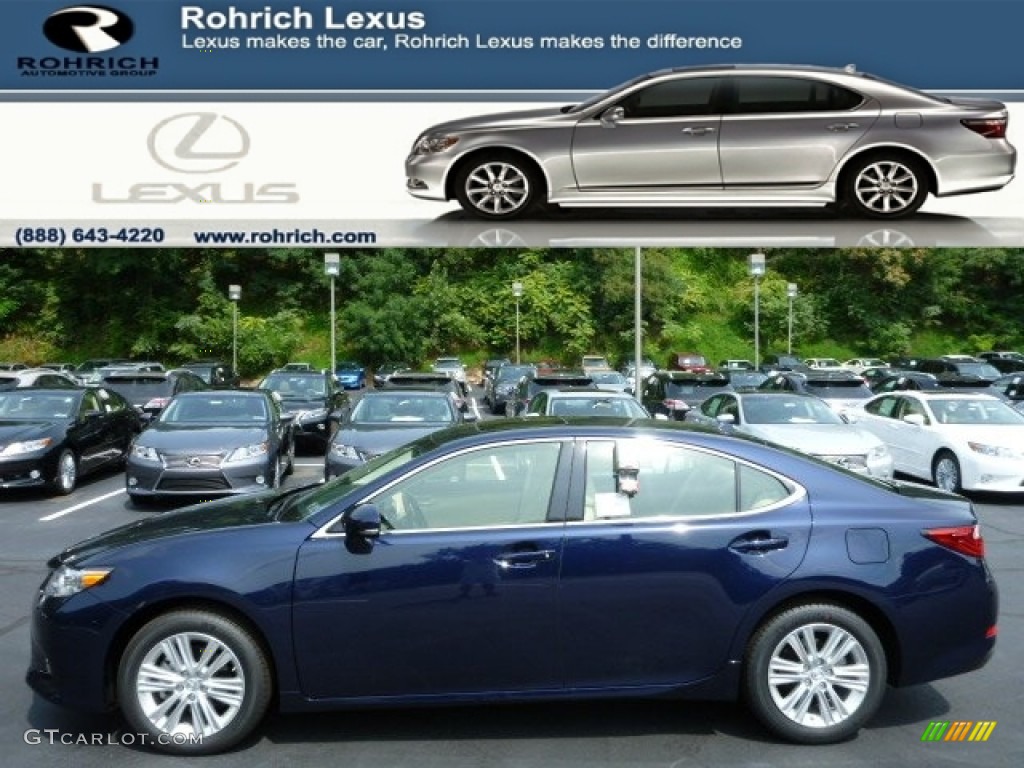 2013 ES 350 - Deep Sea Blue Mica / Parchment photo #1