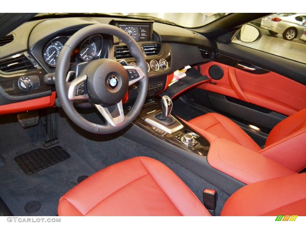 2014 Z4 sDrive28i - Alpine White / Coral Red photo #6