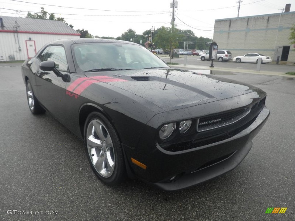 2014 Challenger R/T - Black / Dark Slate Gray/Radar Red photo #1