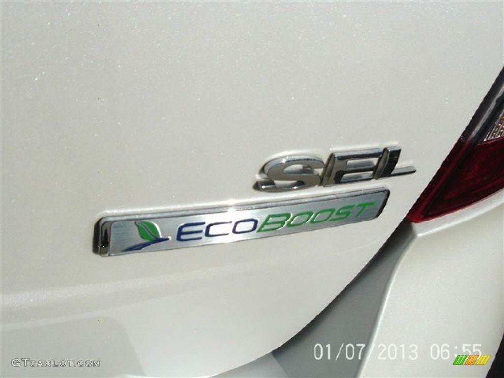 2013 Edge SEL EcoBoost - White Platinum Tri-Coat / Charcoal Black photo #7