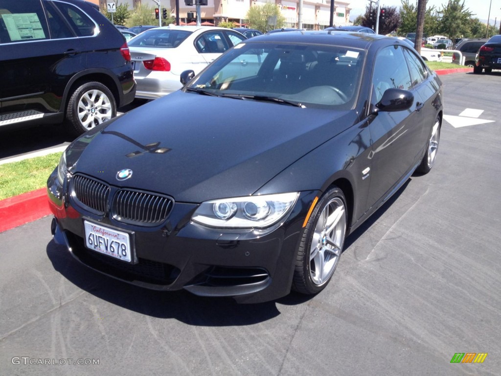 2011 3 Series 335is Coupe - Black Sapphire Metallic / Black photo #6