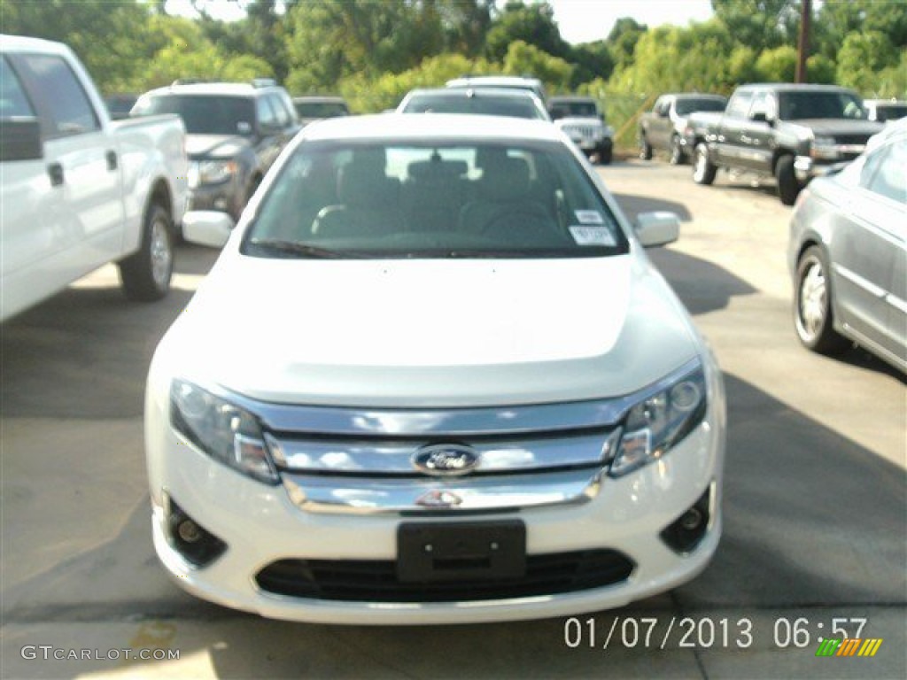 2012 Fusion SEL V6 - White Suede / Charcoal Black photo #1