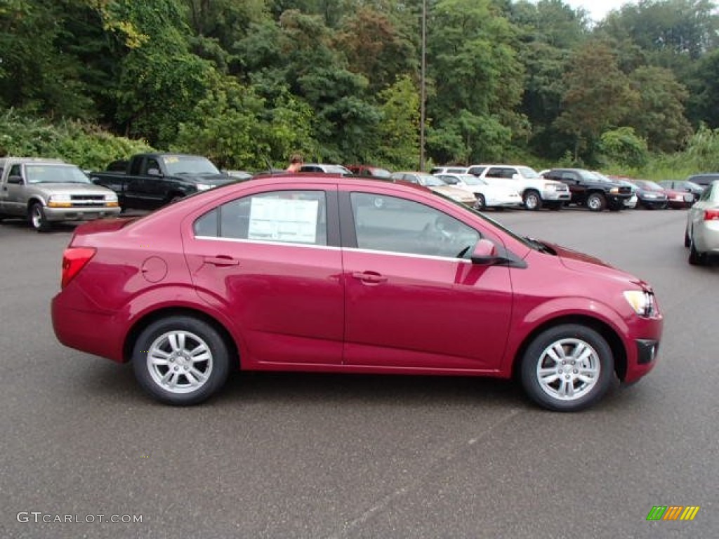 2014 Sonic LT Sedan - Deep Magenta Metallic / Dark Pewter/Dark Titanium photo #1