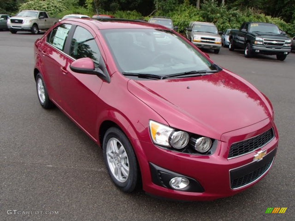Deep Magenta Metallic 2014 Chevrolet Sonic LT Sedan Exterior Photo #84921936