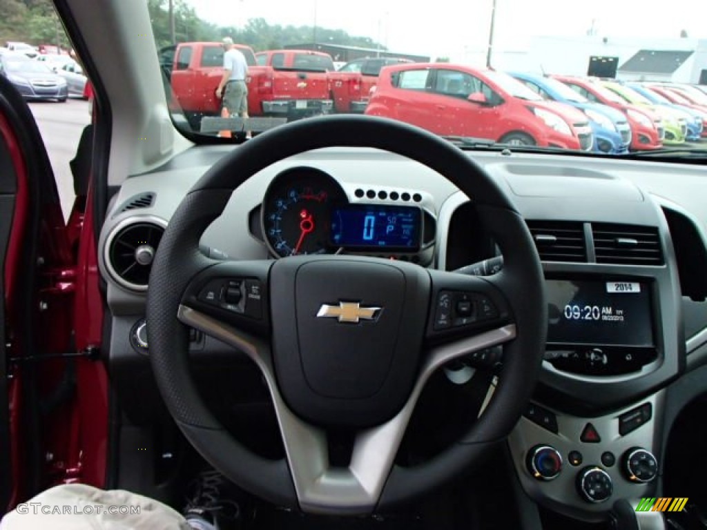 2014 Chevrolet Sonic LT Sedan Dark Pewter/Dark Titanium Steering Wheel Photo #84922297