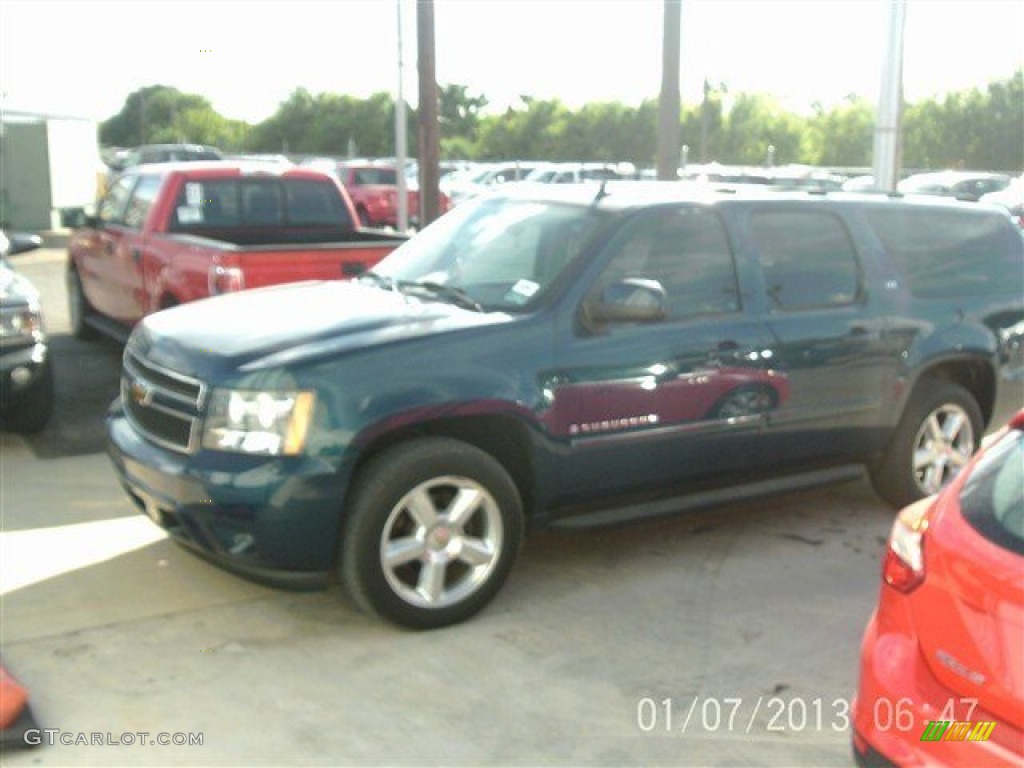 2007 Suburban 1500 LTZ - Bermuda Blue Metallic / Light Titanium/Dark Titanium photo #2