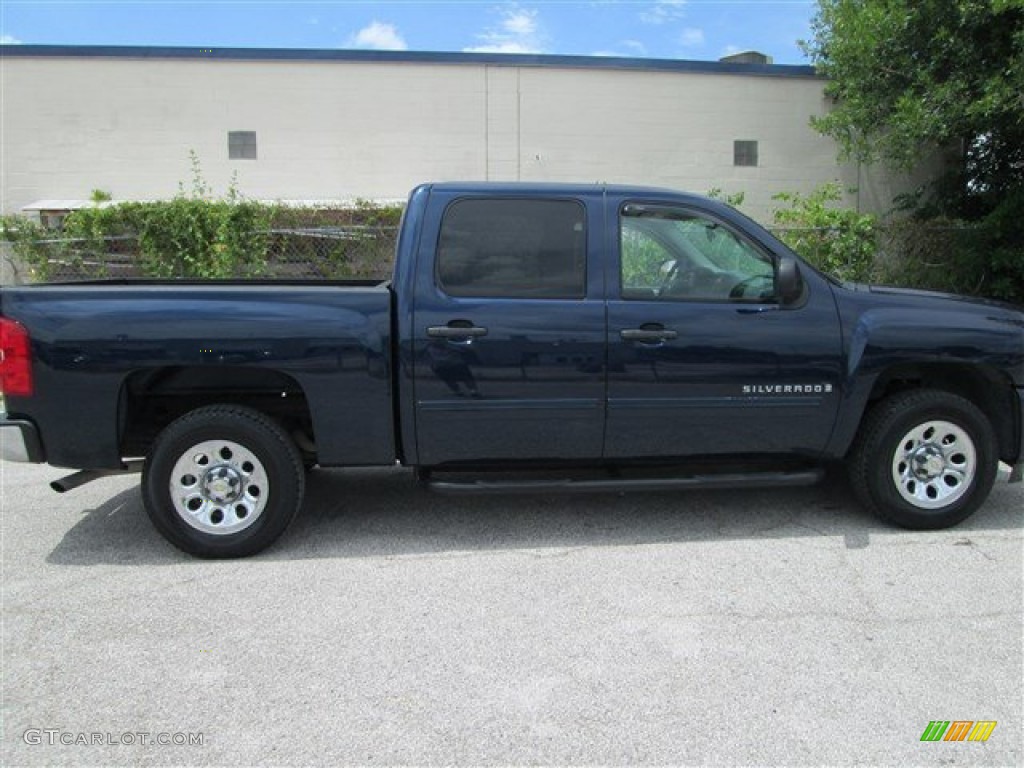 2009 Silverado 1500 LS Crew Cab - Imperial Blue Metallic / Dark Titanium photo #3