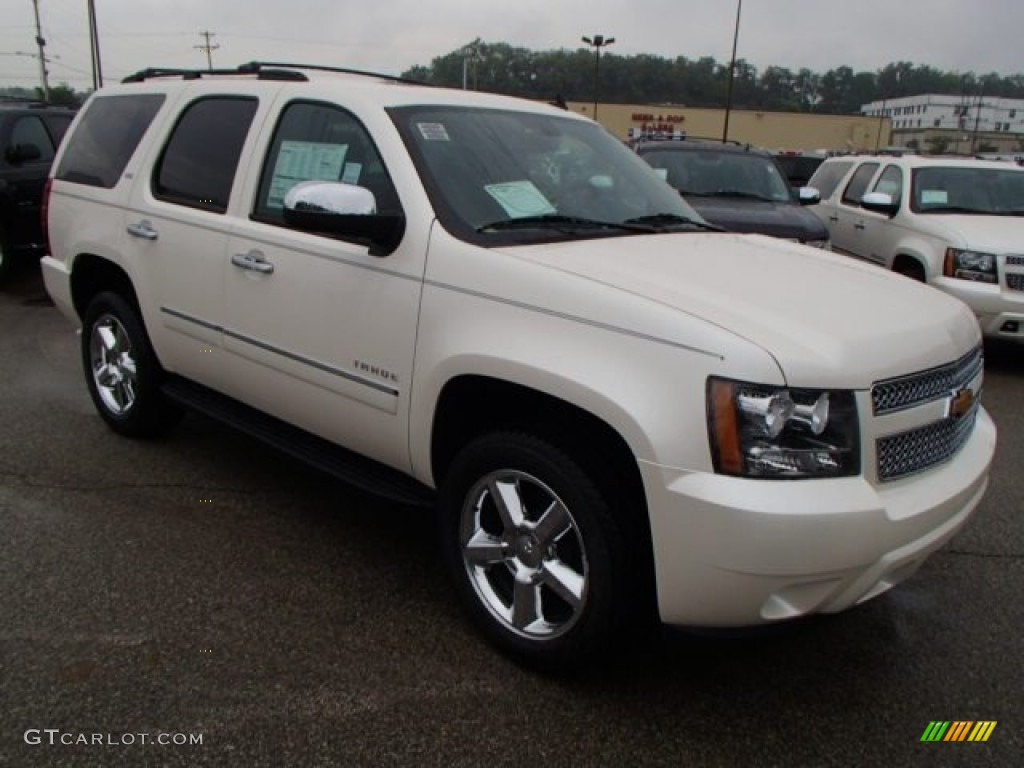 White Diamond Tricoat 2014 Chevrolet Tahoe LTZ 4x4 Exterior Photo #84925988
