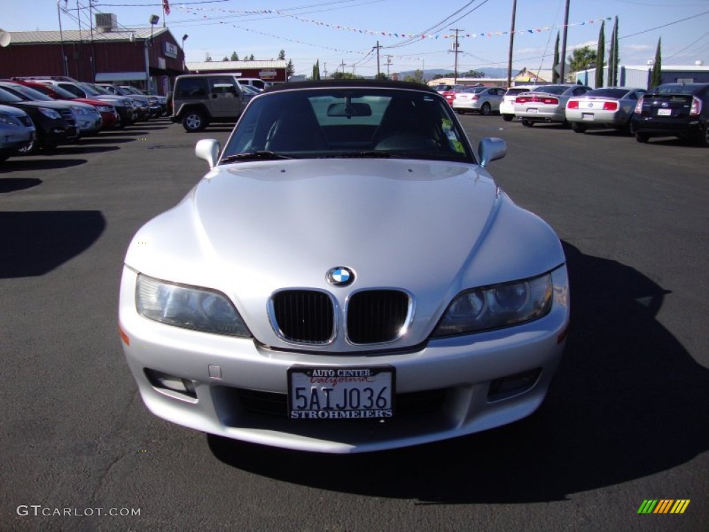 2002 Z3 2.5i Roadster - Titanium Silver Metallic / Black photo #2
