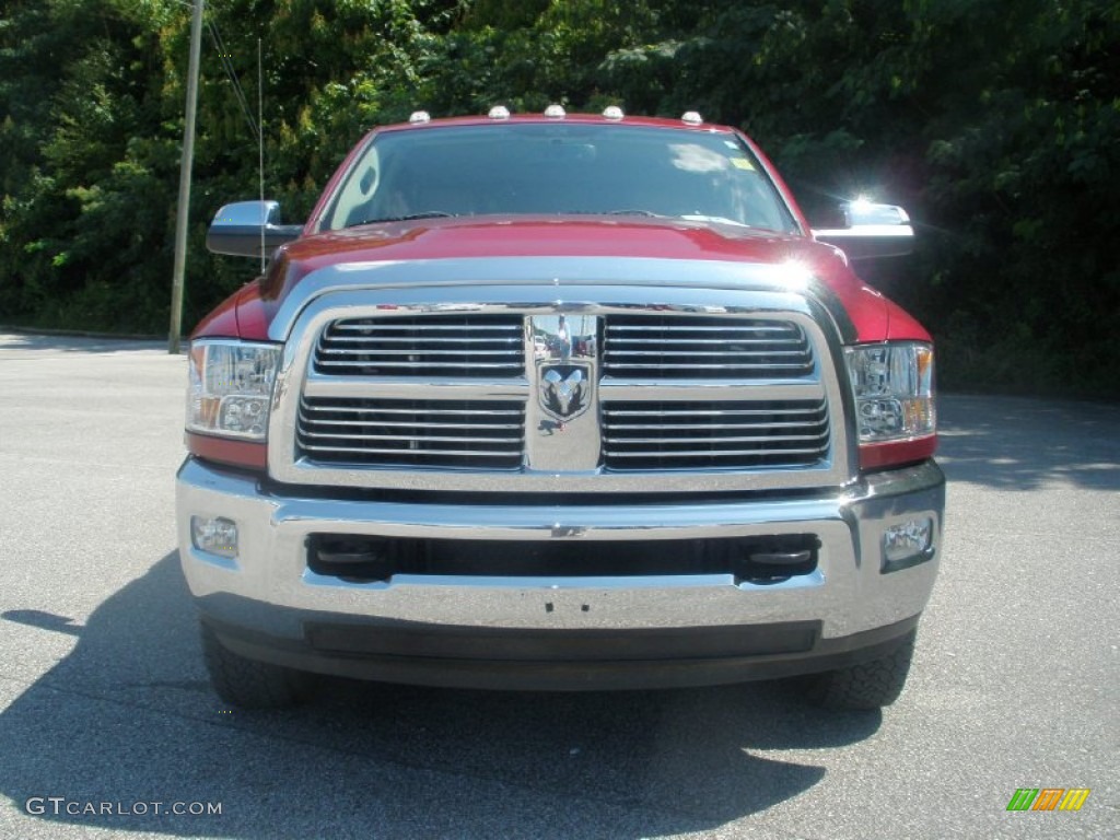 2011 Ram 2500 HD Laramie Crew Cab 4x4 - Deep Cherry Crystal Pearl / Light Pebble Beige/Bark Brown photo #14