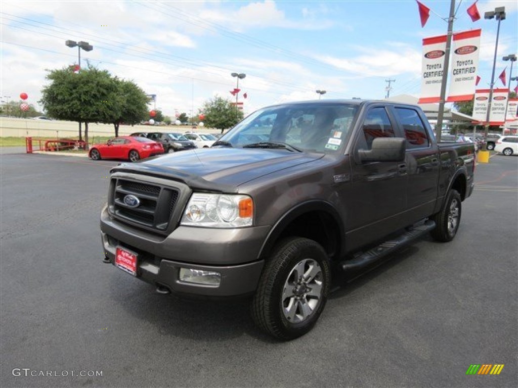 2005 F150 XLT SuperCrew 4x4 - Dark Shadow Grey Metallic / Black photo #3