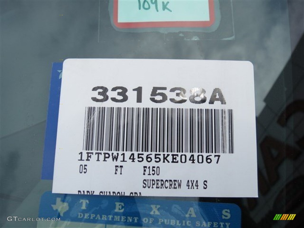 2005 F150 XLT SuperCrew 4x4 - Dark Shadow Grey Metallic / Black photo #19