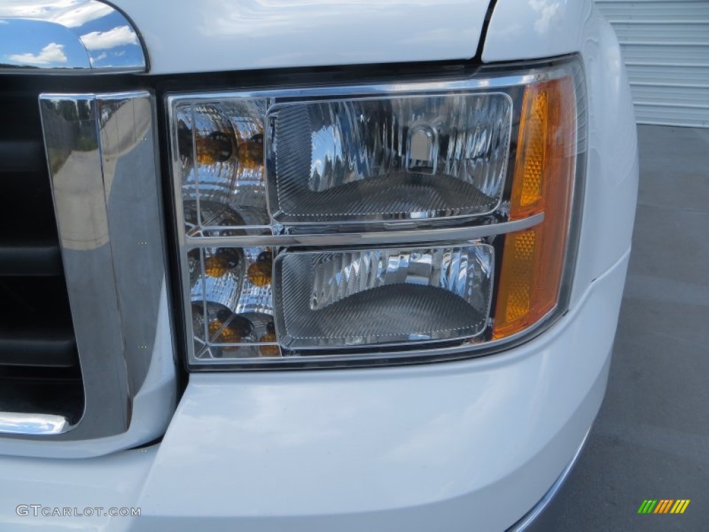 2010 Sierra 1500 SLE Extended Cab 4x4 - Summit White / Dark Titanium/Light Titanium photo #9