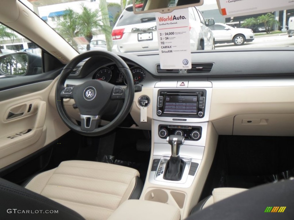 2010 Volkswagen CC Sport Cornsilk Beige Two Tone Dashboard Photo #84931390