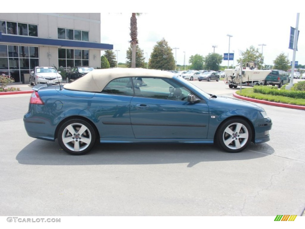 2007 9-3 Aero Convertible - Fusion Blue Metallic / Parchment/Black photo #7