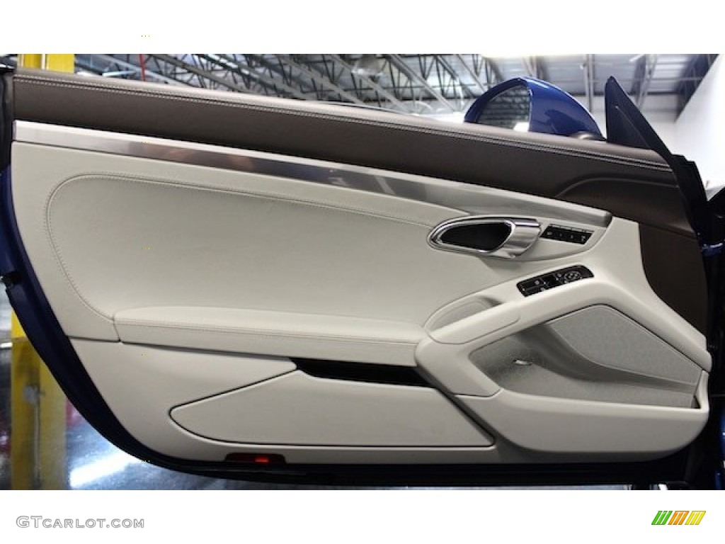 2013 Porsche Boxster S Agate Grey/Pebble Grey Door Panel Photo #84935221