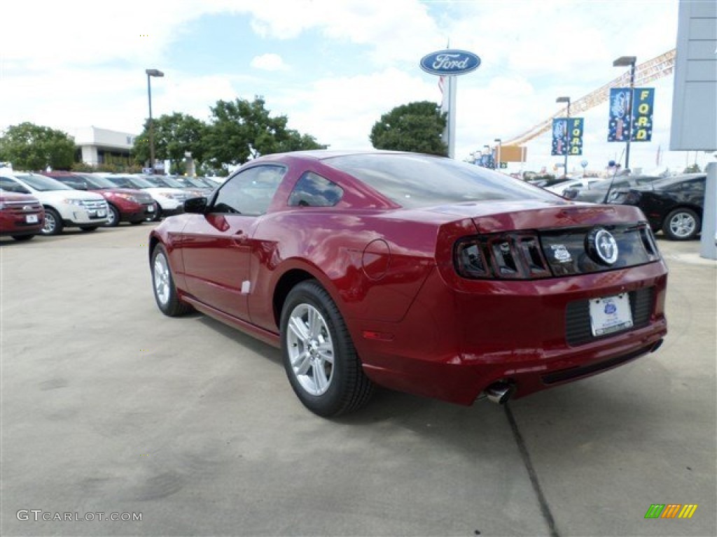2014 Mustang V6 Coupe - Ruby Red / Medium Stone photo #3