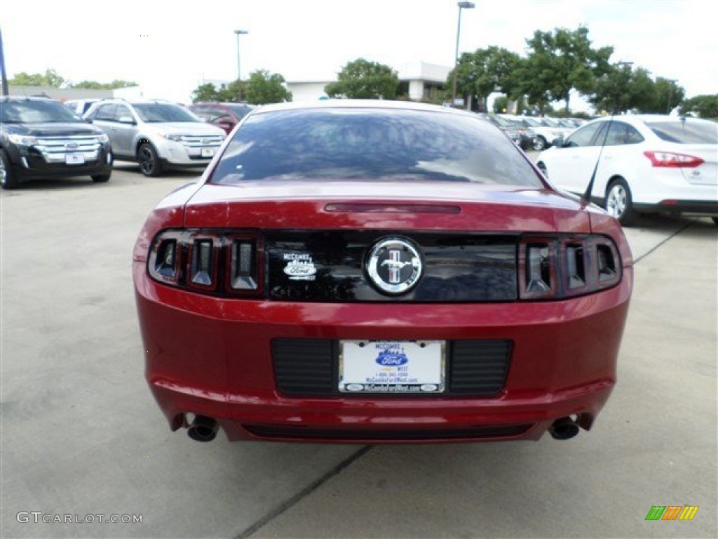2014 Mustang V6 Coupe - Ruby Red / Medium Stone photo #4