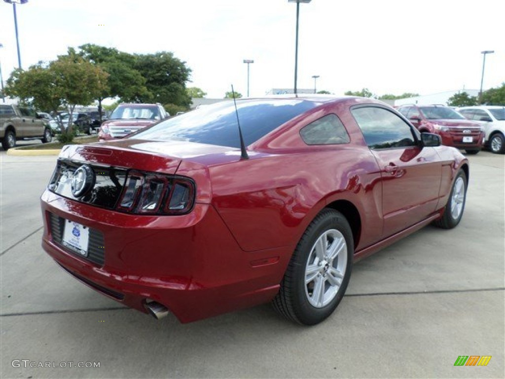 2014 Mustang V6 Coupe - Ruby Red / Medium Stone photo #5
