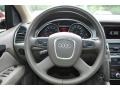 Cardamom Beige 2008 Audi Q7 3.6 Premium quattro Steering Wheel