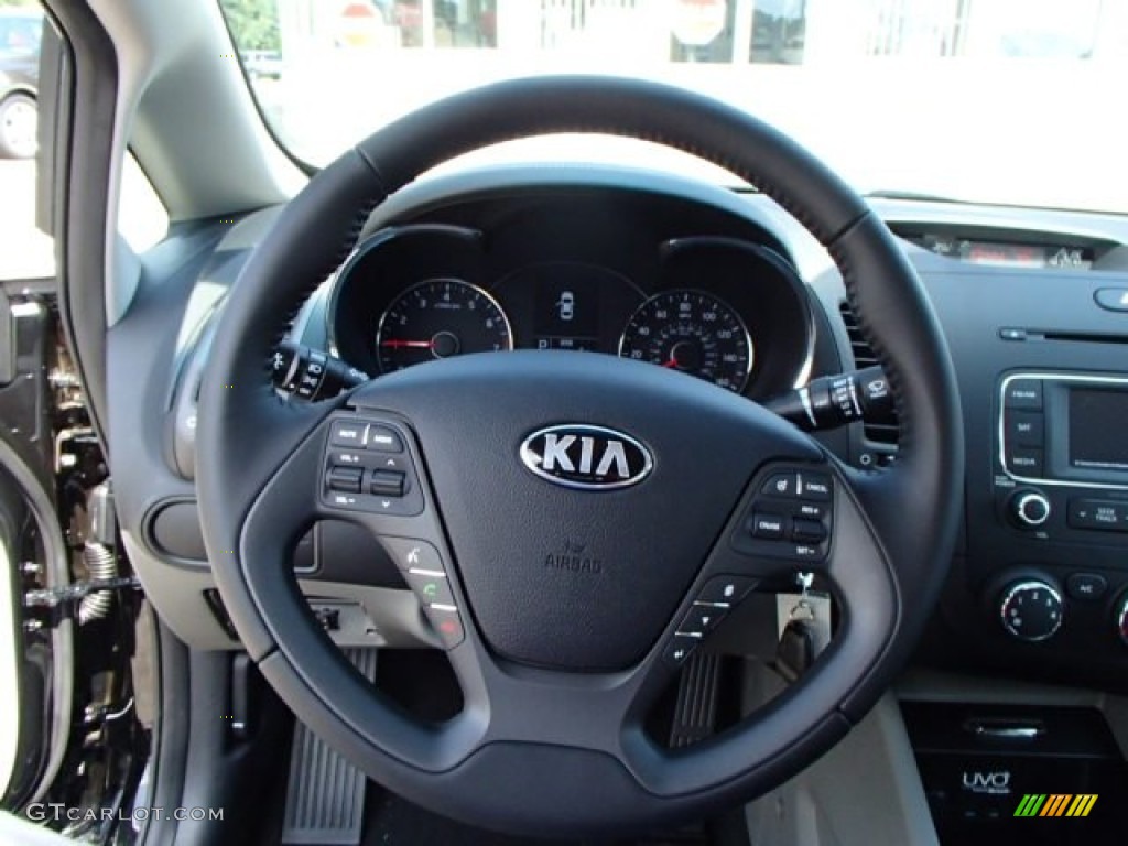 2014 Kia Forte EX Gray Steering Wheel Photo #84937795