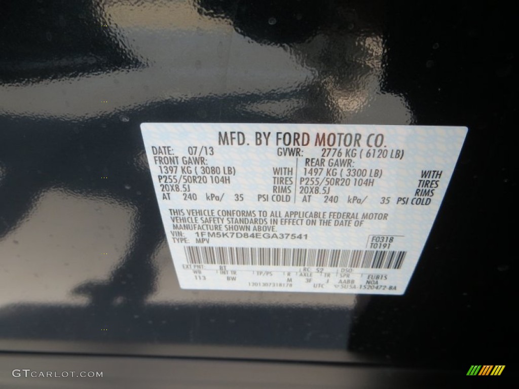 2014 Explorer XLT - Dark Side / Charcoal Black photo #38