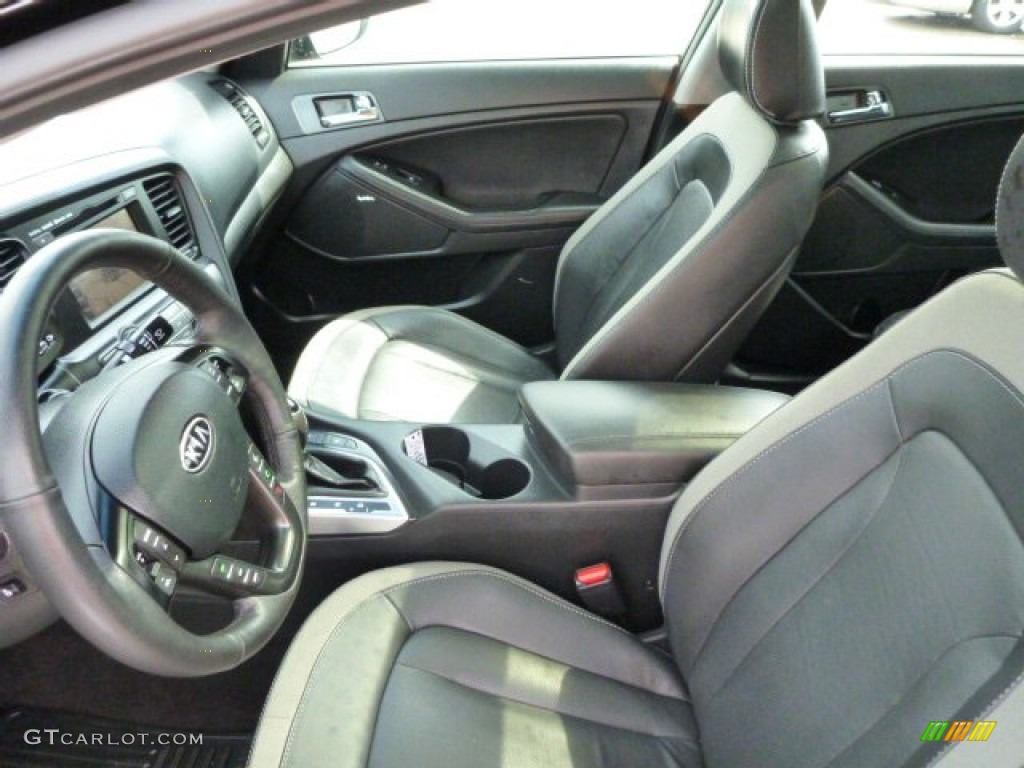 Black Interior 2011 Kia Optima Hybrid Photo #84939289