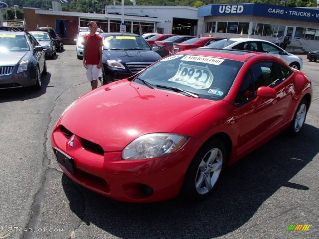 2007 Eclipse GS Coupe - Pure Red / Dark Charcoal photo #4