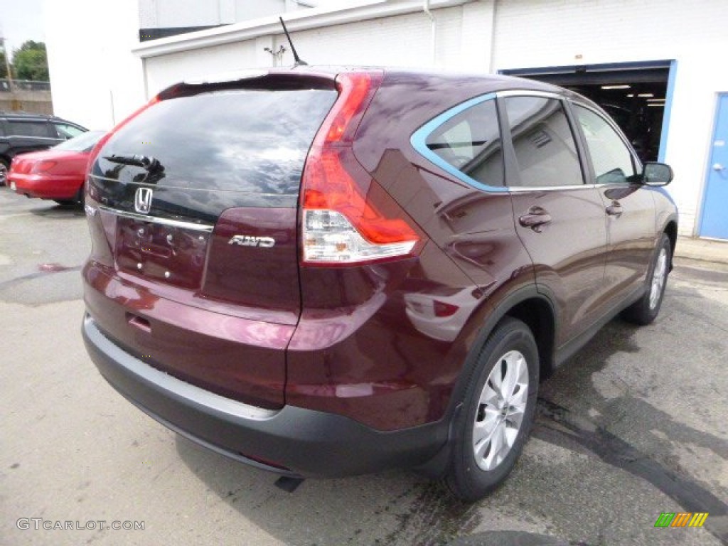 2013 CR-V EX AWD - Basque Red Pearl II / Gray photo #3