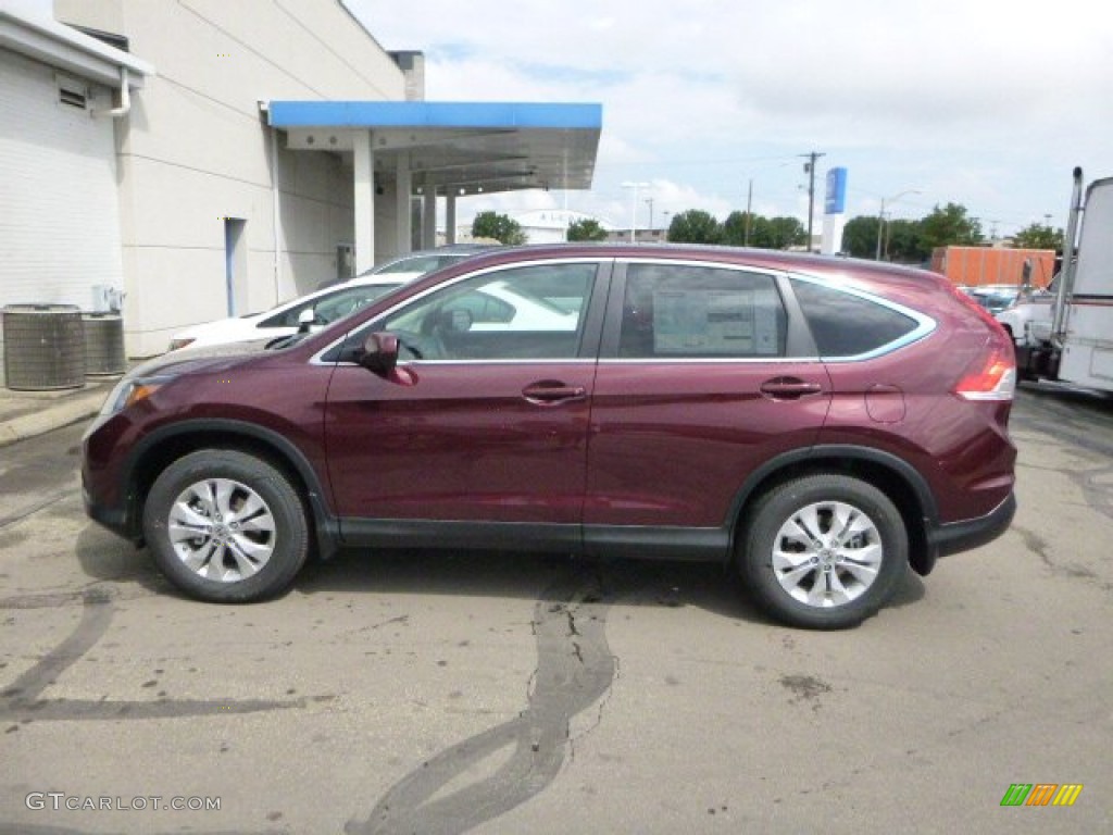 2013 CR-V EX AWD - Basque Red Pearl II / Gray photo #6