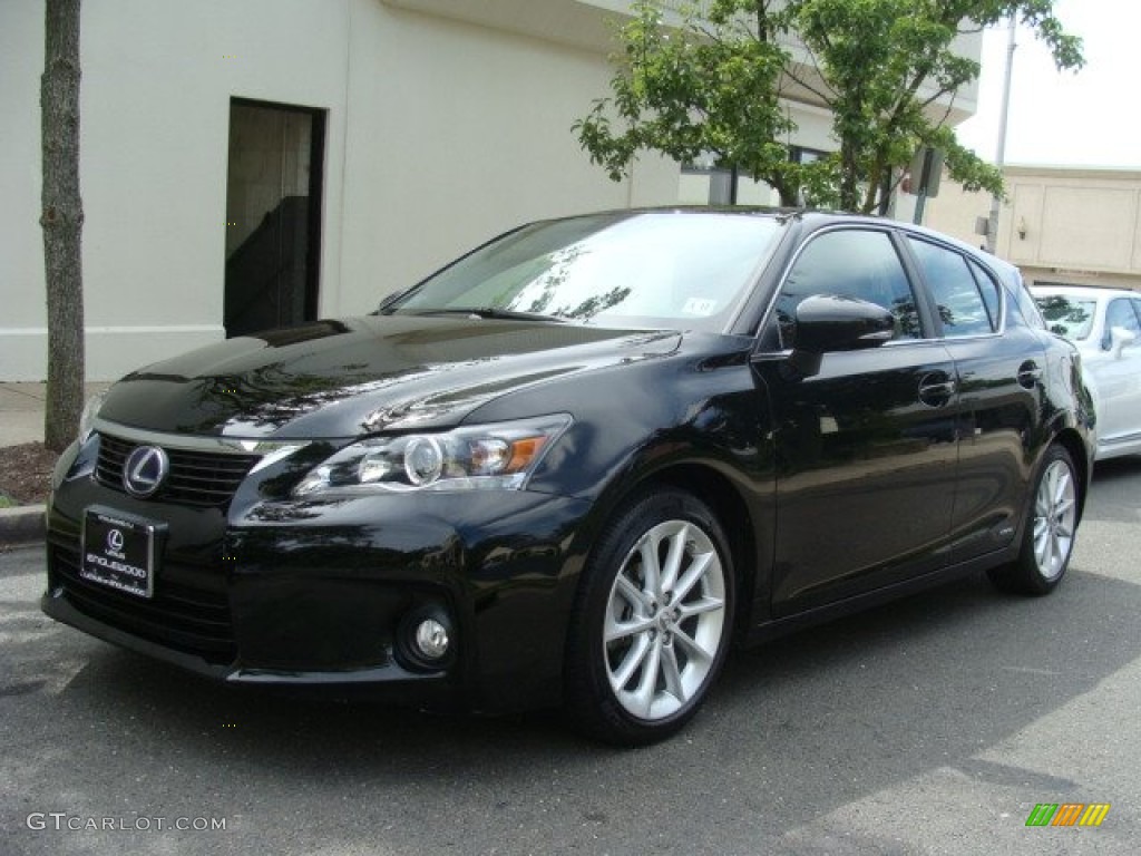 2012 CT 200h Hybrid Premium - Obsidian Black / Black photo #1