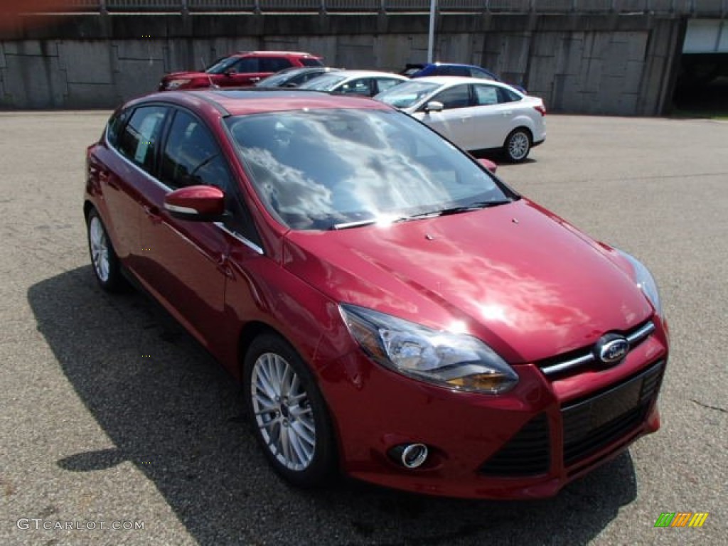 2014 Focus Titanium Hatchback - Ruby Red / Charcoal Black photo #2