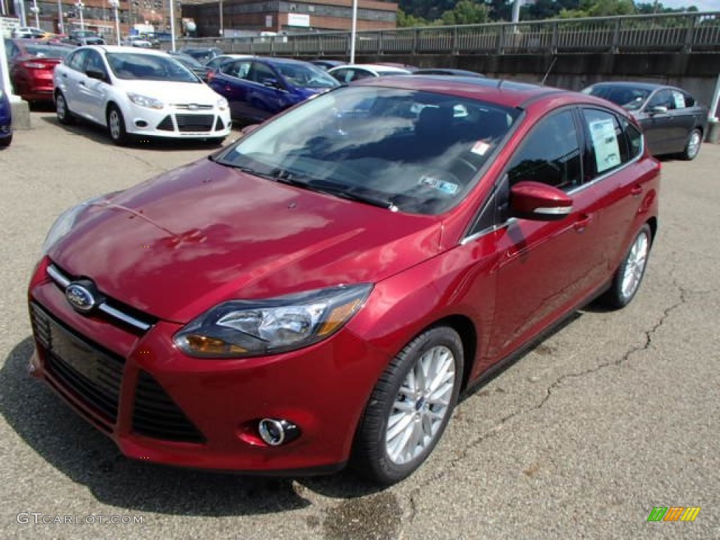 Ruby Red 2014 Ford Focus Titanium Hatchback Exterior Photo #84945580