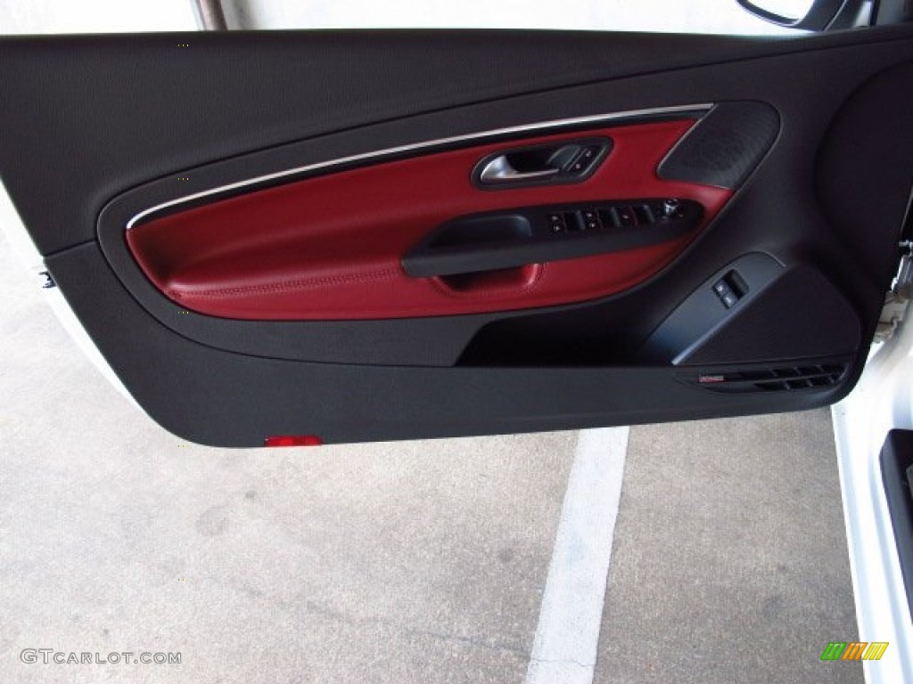 2014 Volkswagen Eos Executive Red Door Panel Photo #84947578