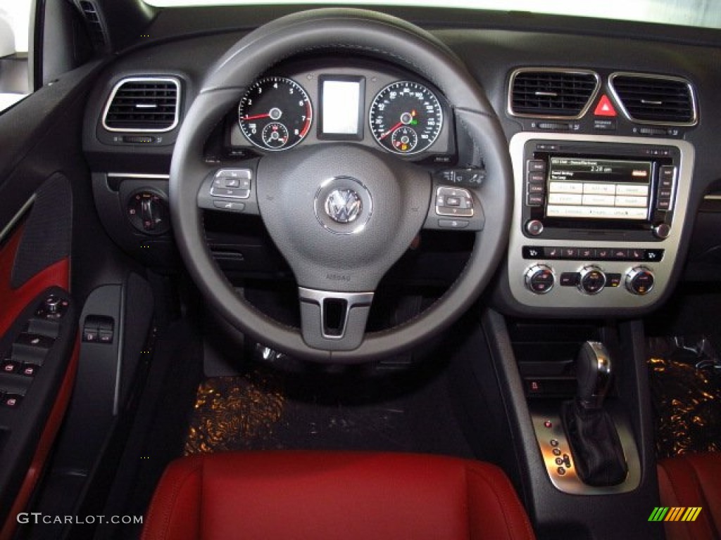 2014 Volkswagen Eos Executive Red Dashboard Photo #84947640