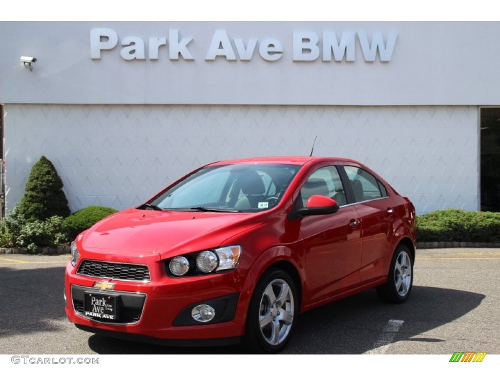 2012 Sonic LTZ Sedan - Victory Red / Dark Pewter/Dark Titanium photo #1