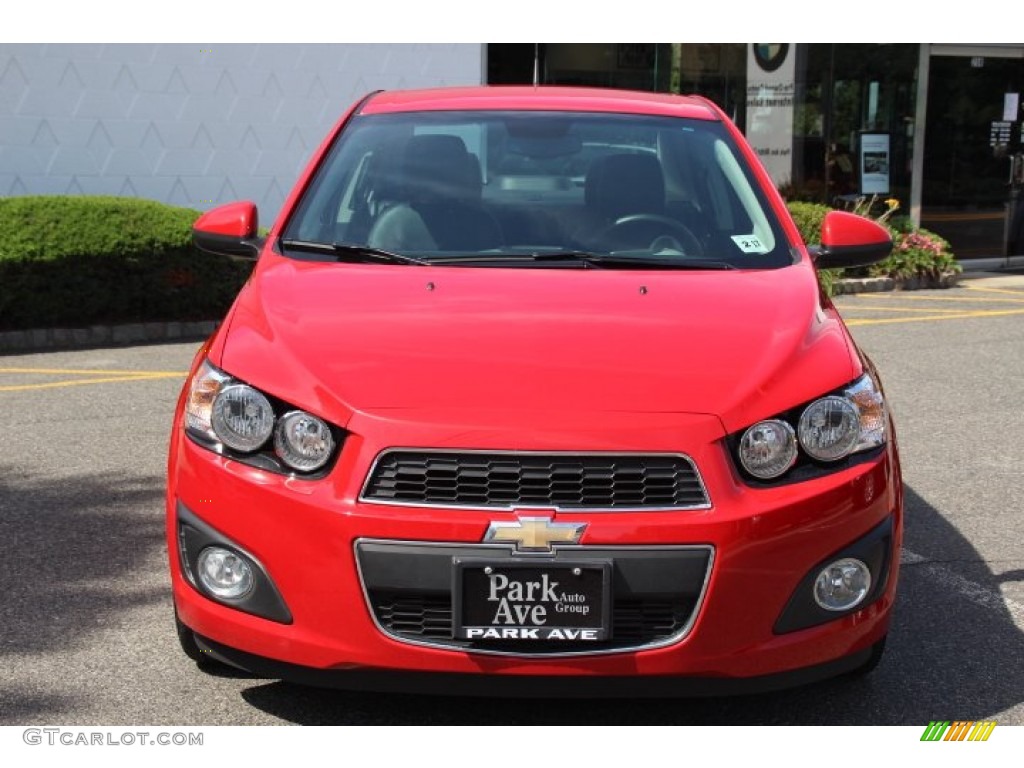 2012 Sonic LTZ Sedan - Victory Red / Dark Pewter/Dark Titanium photo #2