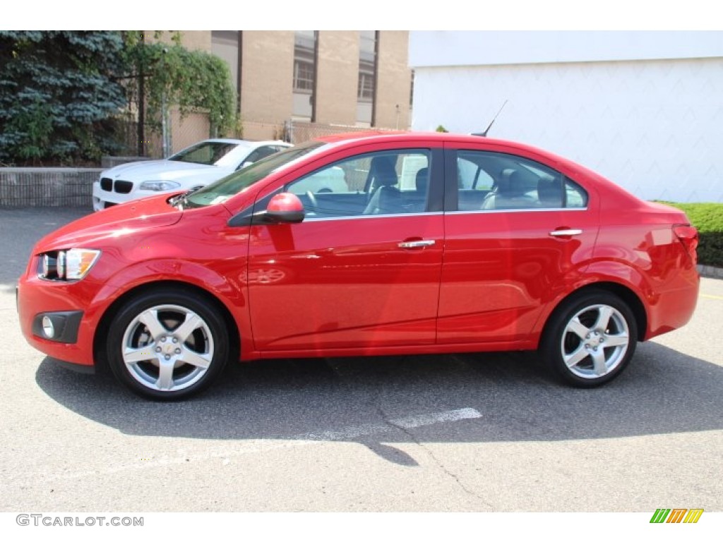 Victory Red 2012 Chevrolet Sonic LTZ Sedan Exterior Photo #84950002