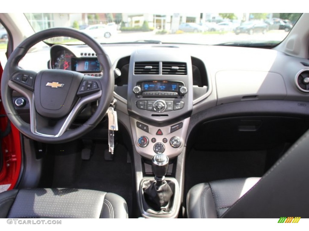 2012 Chevrolet Sonic LTZ Sedan Dark Pewter/Dark Titanium Dashboard Photo #84950090