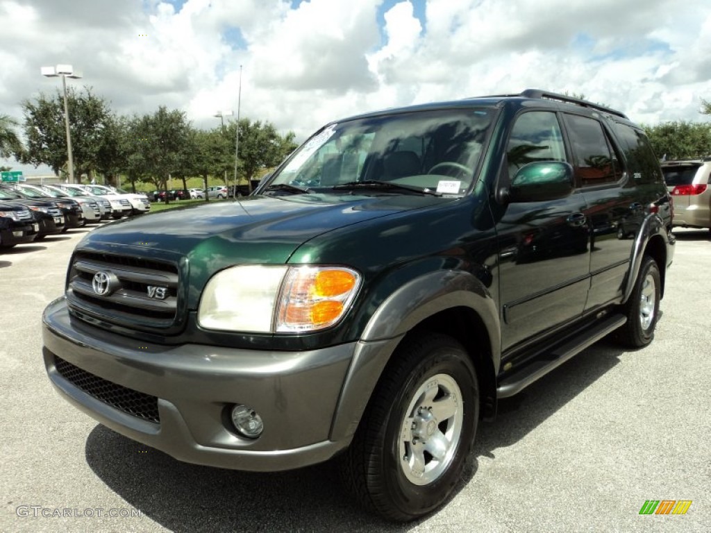 2004 Sequoia SR5 - Imperial Jade Green Mica / Charcoal photo #14
