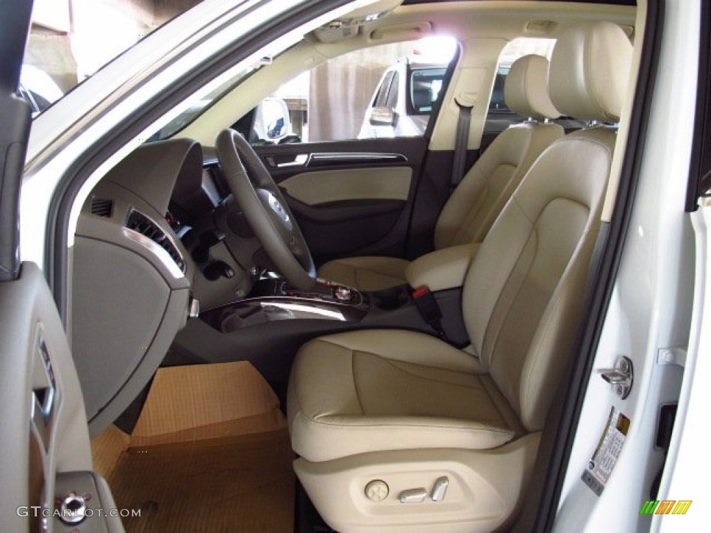 Pistachio Beige Interior 2014 Audi Q5 2.0 TFSI quattro Photo #84951065