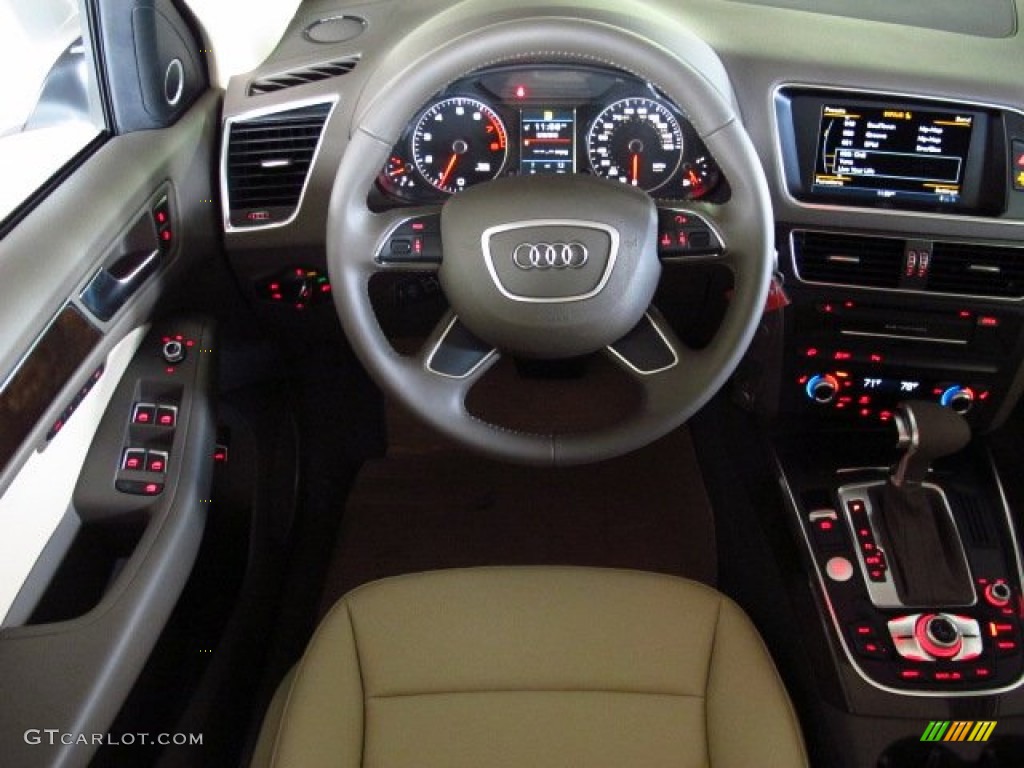 2014 Audi Q5 2.0 TFSI quattro Pistachio Beige Dashboard Photo #84951120