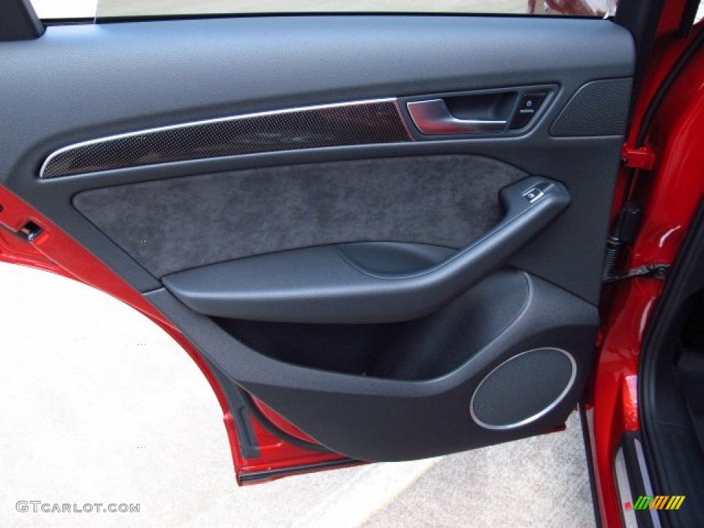2014 Audi SQ5 Premium plus 3.0 TFSI quattro Black Leather/Alcantara Door Panel Photo #84951697