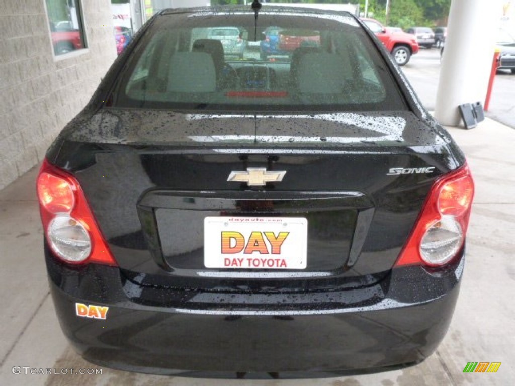2012 Sonic LS Sedan - Black / Jet Black/Dark Titanium photo #4