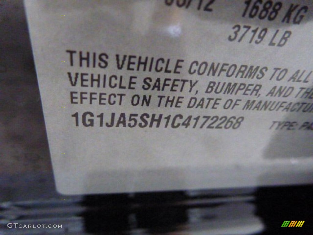 2012 Sonic LS Sedan - Black / Jet Black/Dark Titanium photo #17