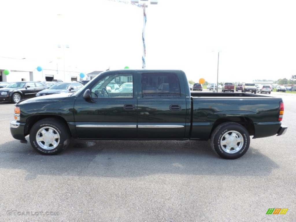 2005 Sierra 1500 SLE Crew Cab - Polo Green Metallic / Neutral photo #3