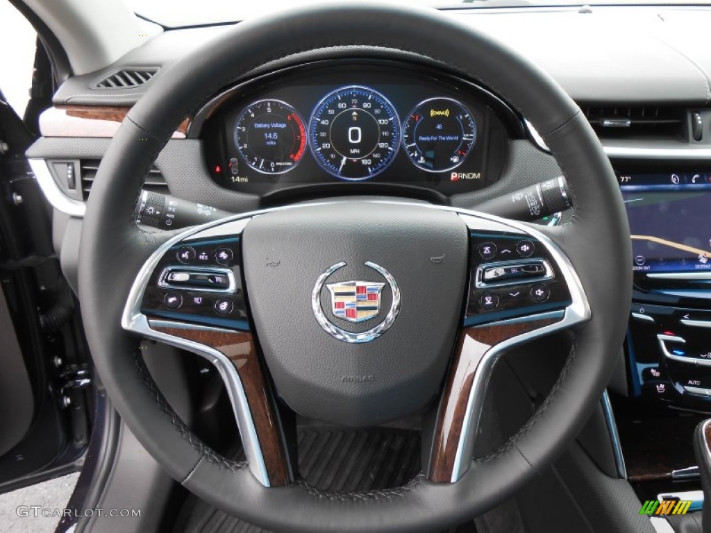 2014 Cadillac XTS Vsport Premium AWD Jet Black Steering Wheel Photo #84956473