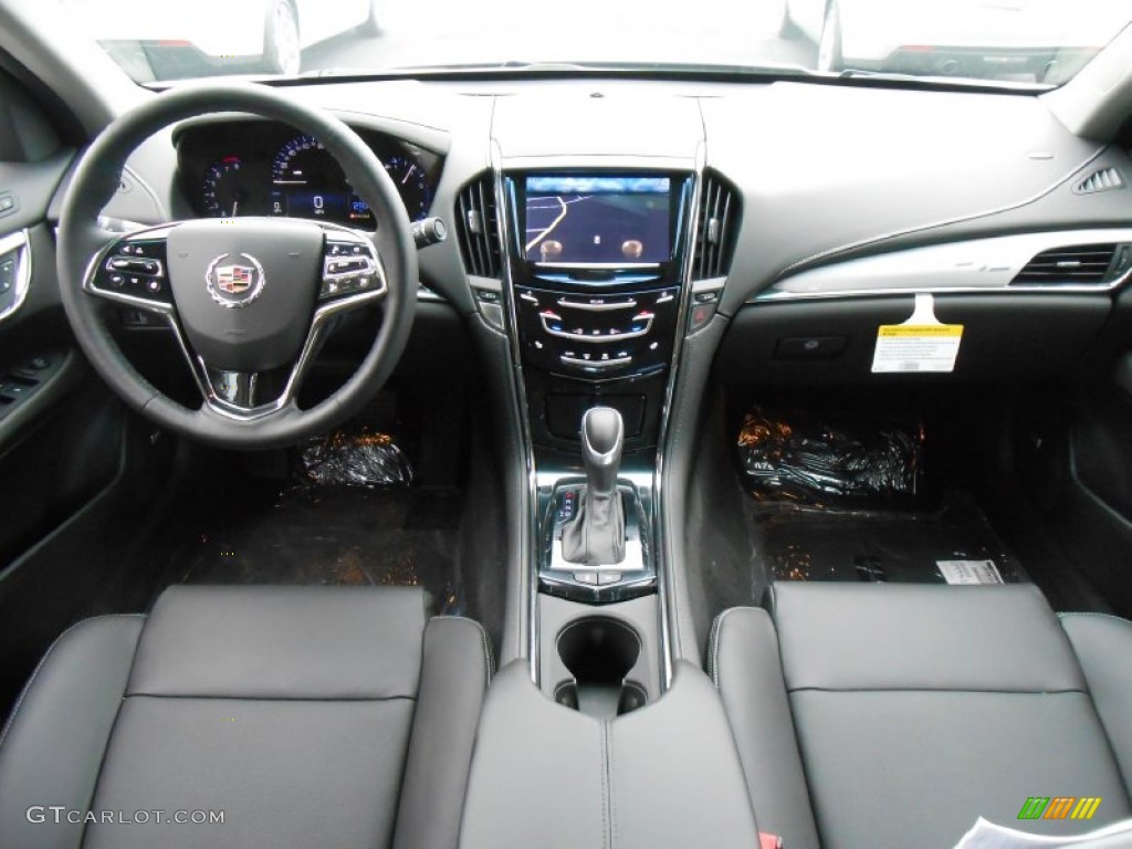 2014 Cadillac ATS 2.0L Turbo AWD Jet Black/Jet Black Dashboard Photo #84956680